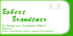 robert brandtner business card